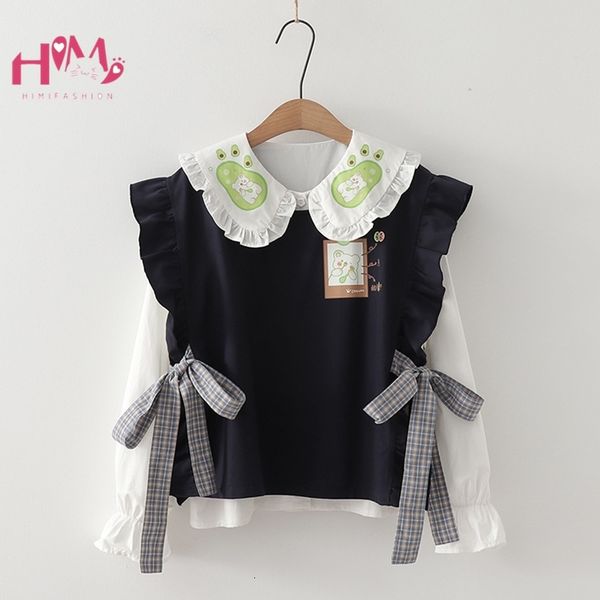 autumn fashion cute white shirts teen girls peter pan lolita ruffle collar long sleeve blouse women kawaii sweet cotton, White;black
autumn fashion cute white shirts teen girls peter pan lolita ruffle collar long sleeve blouse women kawaii sweet cotton, White;black
