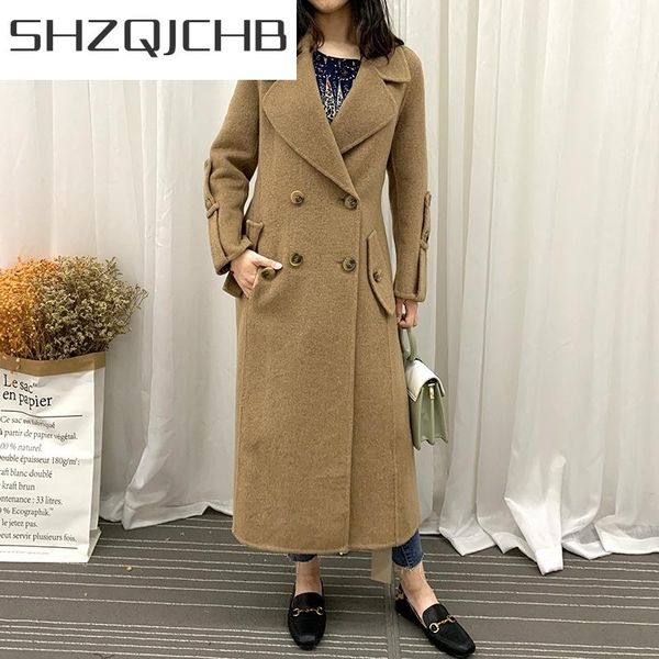winter brand wool coat female autumn clothes korean elegant double breasted x-long jacket casaco feminino hiver 8809 women's & blends, Black
winter brand wool coat female autumn clothes korean elegant double breasted x-long jacket casaco feminino hiver 8809 women's & blends, Black