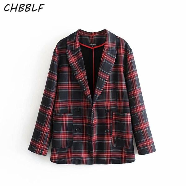 women's suits & blazers chbblf women vintage plaid blazer pockets double breasted decorate long sleeve coat retro ladies casual outerwe, White;black
women's suits & blazers chbblf women vintage plaid blazer pockets double breasted decorate long sleeve coat retro ladies casual outerwe, White;black