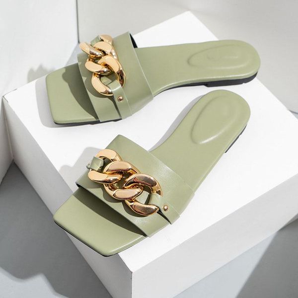 women slippers causal ladies square toe flat outdoor slides fashion metal decoration female shoes open beach woman, Black
women slippers causal ladies square toe flat outdoor slides fashion metal decoration female shoes open beach woman, Black