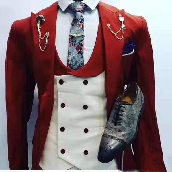 men's suits & blazers latest design red with white bridegroom wedding suit for men slim fit classic 3 pieces jacket clothing (blaz, White;black
men's suits & blazers latest design red with white bridegroom wedding suit for men slim fit classic 3 pieces jacket clothing (blaz, White;black