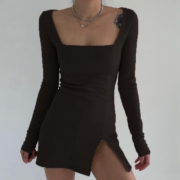 casual dresses lzyvoo autumn square-neck long-sleeved dress slim-fit split hip a-line streetwear solid color mini, Black;gray
casual dresses lzyvoo autumn square-neck long-sleeved dress slim-fit split hip a-line streetwear solid color mini, Black;gray
