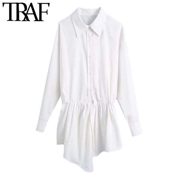 traf women fashion pleated asymmetry blouses vintage long sleeve button-up female shirts blusas chic 210415, White
traf women fashion pleated asymmetry blouses vintage long sleeve button-up female shirts blusas chic 210415, White