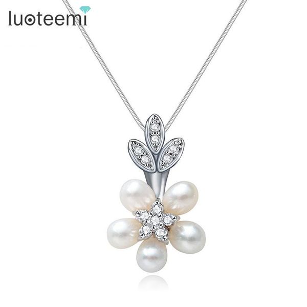 arrival fashion elegant 5pcs freshwater pearl flower pendant necklace for women luxury wedding jewelry necklaces, Silver
arrival fashion elegant 5pcs freshwater pearl flower pendant necklace for women luxury wedding jewelry necklaces, Silver