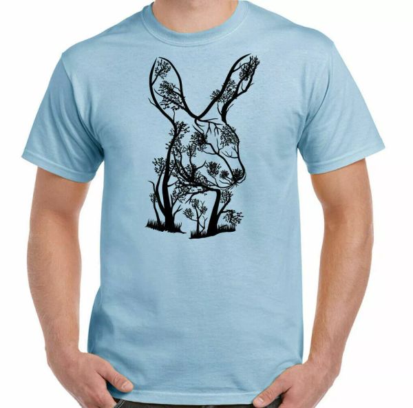 rabbit t-shirt men's tree contemporary animal easter wildlife atmosphere, White;black
rabbit t-shirt men's tree contemporary animal easter wildlife atmosphere, White;black
