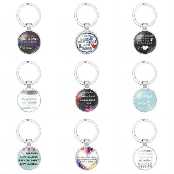 10 styles fashion teachers' day key rings for women pendant creative time gem round keychains jewelry accessories, Silver
10 styles fashion teachers' day key rings for women pendant creative time gem round keychains jewelry accessories, Silver