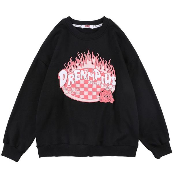 men's hoodies & sweatshirts sweatshirt men flame floral plaid patch hoodie autumn oversized vintage harajuku high street pullover coupl, Black
men's hoodies & sweatshirts sweatshirt men flame floral plaid patch hoodie autumn oversized vintage harajuku high street pullover coupl, Black