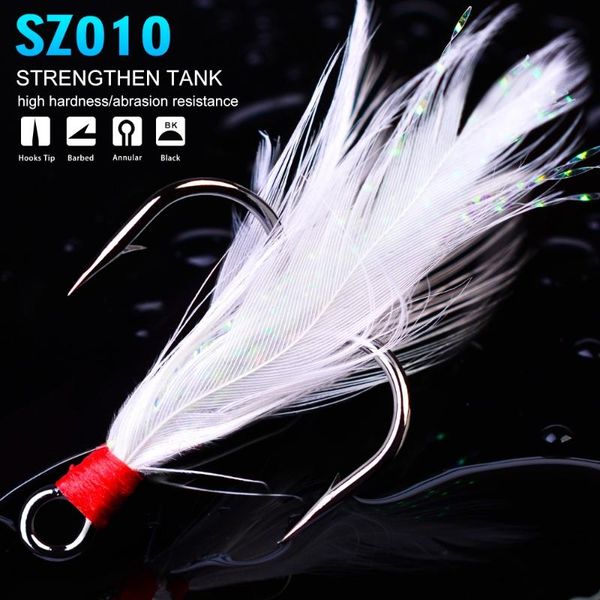 500pcs/lot fishhook high carbon steel treble hooks 2#/4#/6#/8#10# black / red color fishing hook with feather tackle
500pcs/lot fishhook high carbon steel treble hooks 2#/4#/6#/8#10# black / red color fishing hook with feather tackle