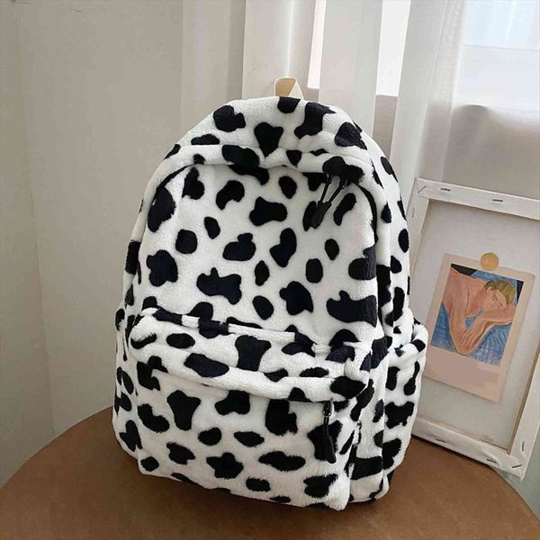 casual plush backpack school shoulder bag women animal cow pattern travel rucksack lady student capacity
casual plush backpack school shoulder bag women animal cow pattern travel rucksack lady student capacity