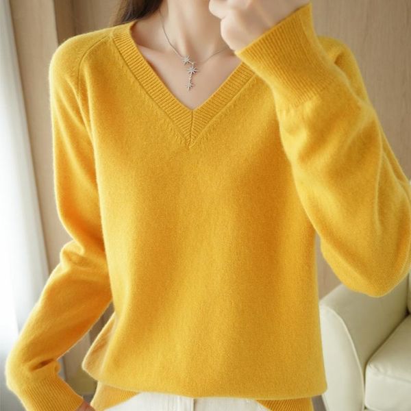 women's sweaters autumn winter woman's chic v-neck long sleeve loose female pullover 100% wool knitted clothes basic shirt blouse, White;black
women's sweaters autumn winter woman's chic v-neck long sleeve loose female pullover 100% wool knitted clothes basic shirt blouse, White;black