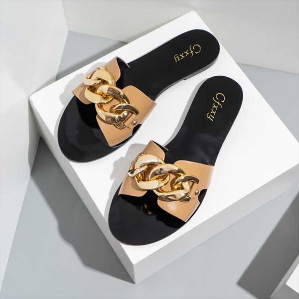 slippers ladies 2021 summer slides fashion black metal chain decorated flat round toe women female beach shoes
slippers ladies 2021 summer slides fashion black metal chain decorated flat round toe women female beach shoes
