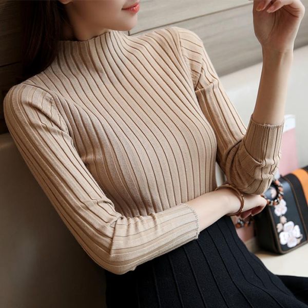 women's sweaters feminino direct selling poncho 2021 korean semi turtleneck shirt female sleeved pullover sweater slim thickening, White;black
women's sweaters feminino direct selling poncho 2021 korean semi turtleneck shirt female sleeved pullover sweater slim thickening, White;black