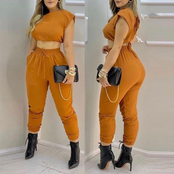 women's two piece pants women bonded back design crop cordless set sports suit, White
women's two piece pants women bonded back design crop cordless set sports suit, White