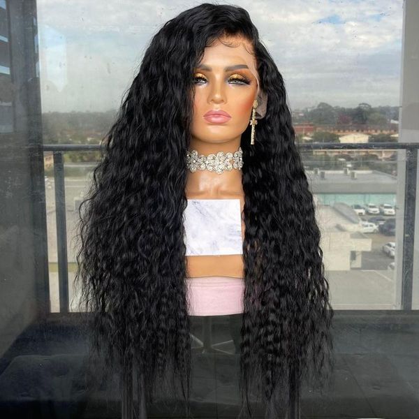 lace wigs natural black glueless water wave side part curly preplucked front for women bleached knots human hair wig 180% 250%, Black;brown
lace wigs natural black glueless water wave side part curly preplucked front for women bleached knots human hair wig 180% 250%, Black;brown