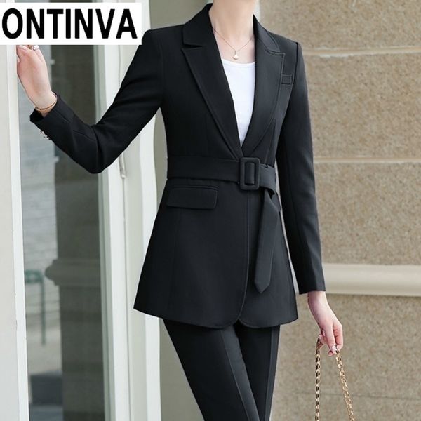 plus size 3xl 4xl purple long women blazer and pants 2 pcs set two piece suit with waist belt autumn office black coat sashes 201012, White;black
plus size 3xl 4xl purple long women blazer and pants 2 pcs set two piece suit with waist belt autumn office black coat sashes 201012, White;black