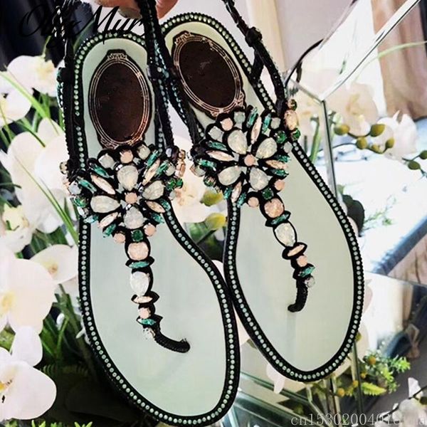 ollymurs woman sandals summer women shoes rhinestones chains thong gladiator flat slippers crystal chaussure dress, Black
ollymurs woman sandals summer women shoes rhinestones chains thong gladiator flat slippers crystal chaussure dress, Black