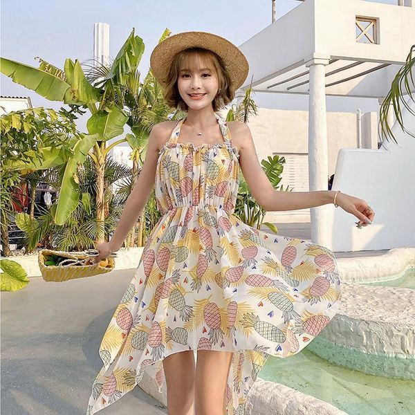 women's swimwear three-piece summer swimsuit female swimming beach spring fashion split pineapple print, White;black
women's swimwear three-piece summer swimsuit female swimming beach spring fashion split pineapple print, White;black