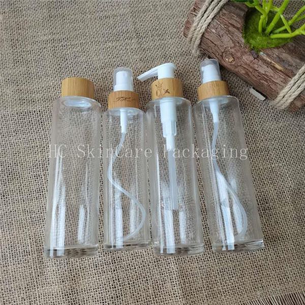 storage bottles & jars flat shoulder clear glass lotion bottle with 24/410 bamboo lid and pump cosmetic packaging for oil
storage bottles & jars flat shoulder clear glass lotion bottle with 24/410 bamboo lid and pump cosmetic packaging for oil