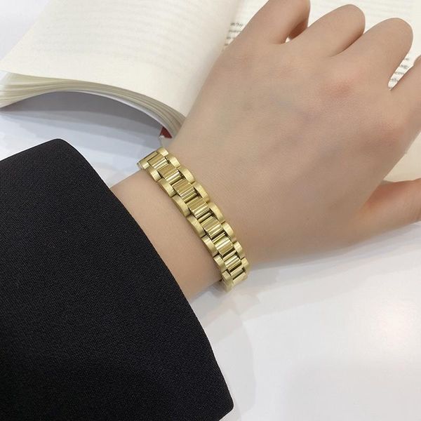 link, chain 2021 mens simple 19cm titanium steel curb thick link bracelets for women wrist jewelry gifts punk bracelet, Black
link, chain 2021 mens simple 19cm titanium steel curb thick link bracelets for women wrist jewelry gifts punk bracelet, Black