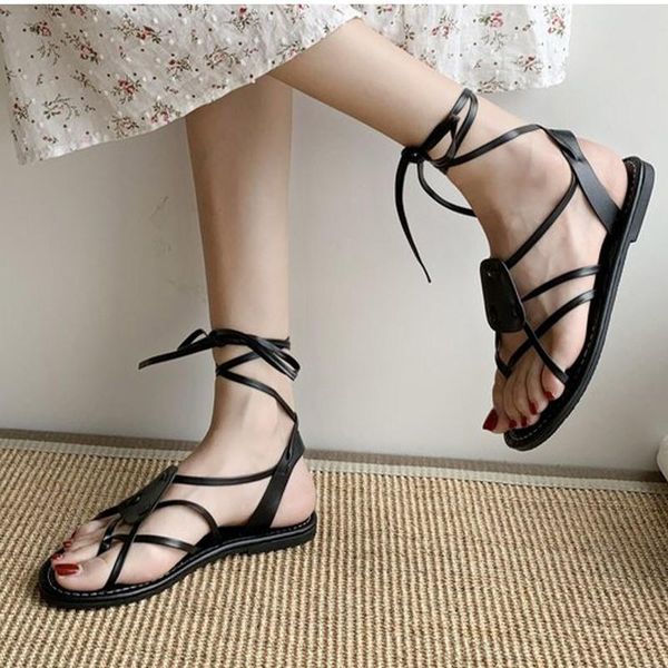 sandals women's beach bandage solid clip toe flat ladies fashion footwear leisure comfortable narrow band female summer shoes, Black
sandals women's beach bandage solid clip toe flat ladies fashion footwear leisure comfortable narrow band female summer shoes, Black