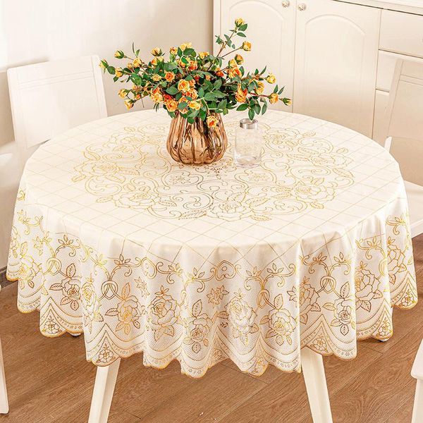 table cloth round waterproof anti-scalding 150/180/210cm european pvc stamping tablecloth coffee hollow cover
table cloth round waterproof anti-scalding 150/180/210cm european pvc stamping tablecloth coffee hollow cover
