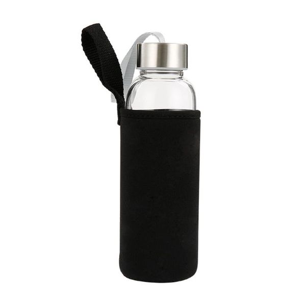 water bottle 550ml portable glass heat resistant travel mug with shatterproof sleeve (black)
water bottle 550ml portable glass heat resistant travel mug with shatterproof sleeve (black)
