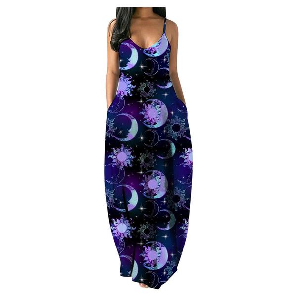 women's swimwear casual plus size vintage v-neck pockets print sleeveless sling long dress summer beach maxi dresses robe longue femme, White;black
women's swimwear casual plus size vintage v-neck pockets print sleeveless sling long dress summer beach maxi dresses robe longue femme, White;black
