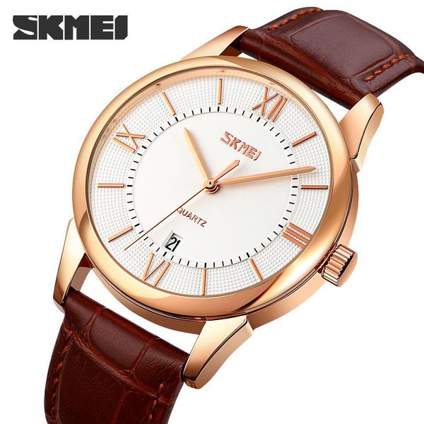 wristwatches official brand skmei quart watch luxury leather men's business casual watches man calendar men for gift, Slivery;brown
wristwatches official brand skmei quart watch luxury leather men's business casual watches man calendar men for gift, Slivery;brown