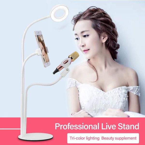 universal selfie ring light flexible smart mobile phone holder lazy bracket desk lamp led for live stream desksupport cell mounts & hold
universal selfie ring light flexible smart mobile phone holder lazy bracket desk lamp led for live stream desksupport cell mounts & hold