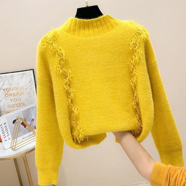women's sweaters women autumn winter casual imitation mink cashmere knitted long sleeve sweater female tassel loose pullover jumper y9, White;black
women's sweaters women autumn winter casual imitation mink cashmere knitted long sleeve sweater female tassel loose pullover jumper y9, White;black