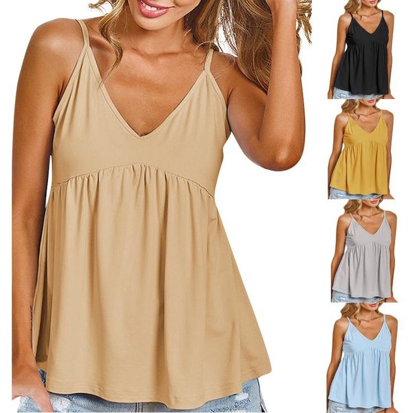 women's t-shirt fashion casual solid color round-neck sling sleeveless vest women streetwear clothing oversized, White
women's t-shirt fashion casual solid color round-neck sling sleeveless vest women streetwear clothing oversized, White