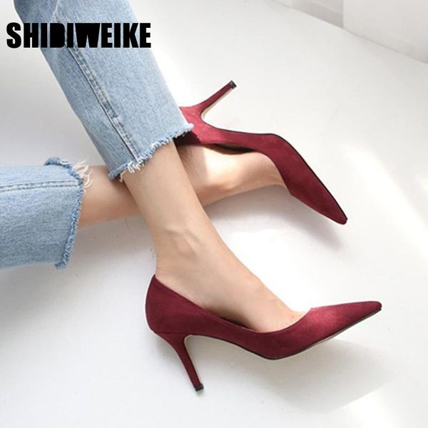 dress shoes 2021 women pumps suede high heels fashion office stiletto party female comfort vc970, Black
dress shoes 2021 women pumps suede high heels fashion office stiletto party female comfort vc970, Black