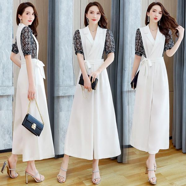 women's jumpsuits & rompers women long 2021 summer office lady elegant patchwork short sleeve wide leg, Black;white
women's jumpsuits & rompers women long 2021 summer office lady elegant patchwork short sleeve wide leg, Black;white
