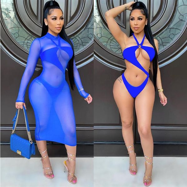 mesh sheer see through two piece bikini sets summer vacation outfits hollow out asymmetrical bodysuit+long sleeve bandage dress women's, White;black
mesh sheer see through two piece bikini sets summer vacation outfits hollow out asymmetrical bodysuit+long sleeve bandage dress women's, White;black