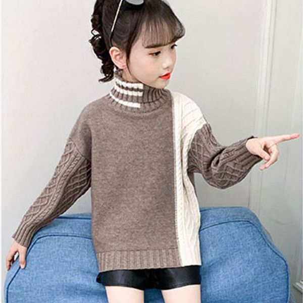 pullover fashion 2021 high collar knit sweaters baby big girls patchwork long sleeve cotton warm pullovers clothing children knitted, Blue
pullover fashion 2021 high collar knit sweaters baby big girls patchwork long sleeve cotton warm pullovers clothing children knitted, Blue