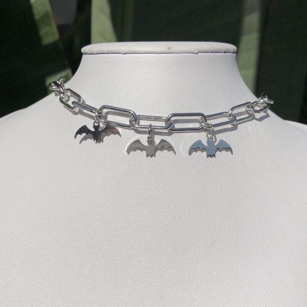 pendant necklaces harajuku style punk clavicle chain choker fashion geometric bat gift for women trendy jewelry femme, Silver
pendant necklaces harajuku style punk clavicle chain choker fashion geometric bat gift for women trendy jewelry femme, Silver
