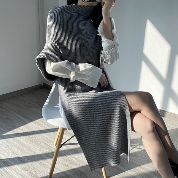 sweaters women black gray sweater batwing sleeve turtleneck autumn and winter irregular, White;black
sweaters women black gray sweater batwing sleeve turtleneck autumn and winter irregular, White;black