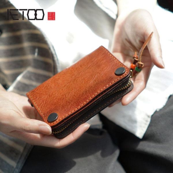 wallets aetoo vintage handmade suede leather key bag card purse car remote control couple men and women beads1, Red;black 
wallets aetoo vintage handmade suede leather key bag card purse car remote control couple men and women beads1, Red;black