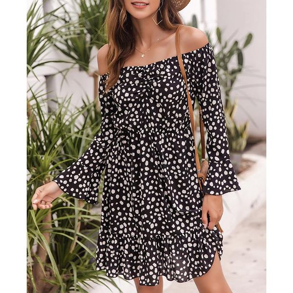 casual dresses dress off-neck long sleeve autumn wear women's summer woman, Black;gray
casual dresses dress off-neck long sleeve autumn wear women's summer woman, Black;gray