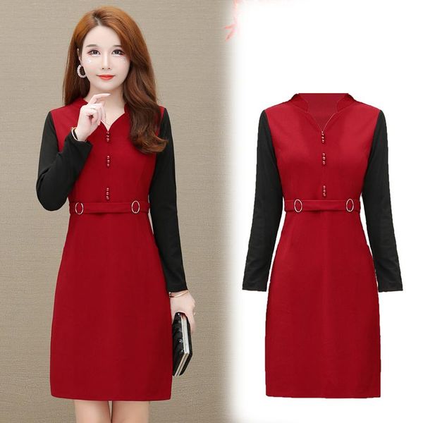 casual dresses spring autumn lady solid color dress with belt vintage elegant woman tight plus size satin red, Black;gray
casual dresses spring autumn lady solid color dress with belt vintage elegant woman tight plus size satin red, Black;gray