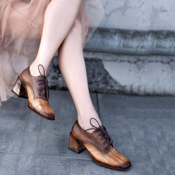 dress shoes artmu original retro handmade thick heels deep mouth women's high genuine leather pumps four-season, Black
dress shoes artmu original retro handmade thick heels deep mouth women's high genuine leather pumps four-season, Black