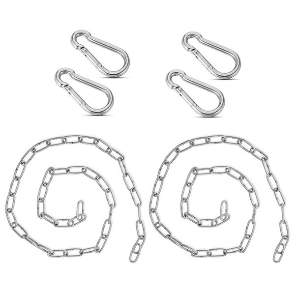 2set stainless steel hanging chair chain kits hammock swing hooks straps with carabiners hardware accessories camp furniture
2set stainless steel hanging chair chain kits hammock swing hooks straps with carabiners hardware accessories camp furniture