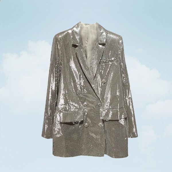 women's suits & blazers spring autumn suit women 2021 european and american style female fashion temperament long-sleeved long double-b, White;black
women's suits & blazers spring autumn suit women 2021 european and american style female fashion temperament long-sleeved long double-b, White;black