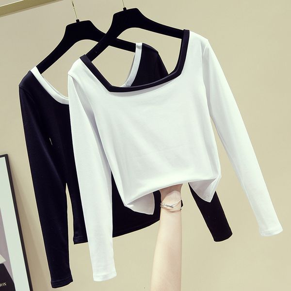 women's sweaters female cotton t-shirt, white sexy, autumn slim, long sleeve, harajuku , trendy clothes z84d, White;black
women's sweaters female cotton t-shirt, white sexy, autumn slim, long sleeve, harajuku , trendy clothes z84d, White;black