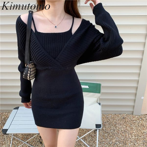 kimutomo casual patchwork knitted dress women fake two piece square collar solid long sleeve bodycon ladies vestido elegante 210521, Black;gray
kimutomo casual patchwork knitted dress women fake two piece square collar solid long sleeve bodycon ladies vestido elegante 210521, Black;gray