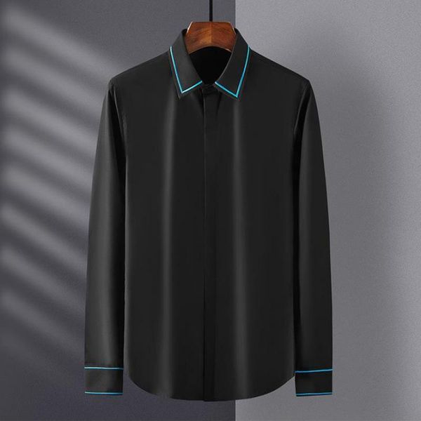 men's casual shirts minglu cotton male luxury long sleeve embroidery solid color mens fashion slim fit party man 4xl, White;black
men's casual shirts minglu cotton male luxury long sleeve embroidery solid color mens fashion slim fit party man 4xl, White;black