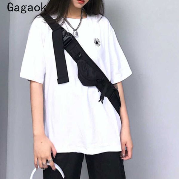 women casual t-shirt summer solid o-neck embroidery loose harajuku simple wild female fashion korean pullover 210531, White
women casual t-shirt summer solid o-neck embroidery loose harajuku simple wild female fashion korean pullover 210531, White