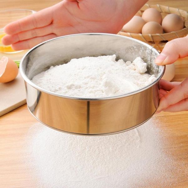 5pcs/set stainless steel 40 mesh flour sugar sifter sieve home kitchen bakeware baking & pastry tools