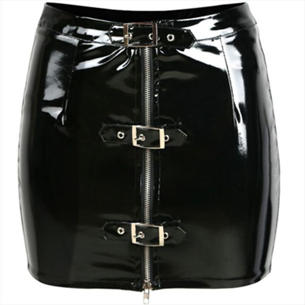 faux leather bodycon slim women skirt mini wet look pvc club pencil zipper skirts gothic punk style buckle, Black
faux leather bodycon slim women skirt mini wet look pvc club pencil zipper skirts gothic punk style buckle, Black