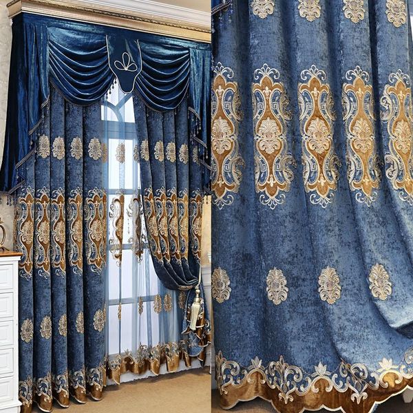curtain & drapes blue european style embroidered elegant villa bedroom curtains with luxurious voile for living room el
curtain & drapes blue european style embroidered elegant villa bedroom curtains with luxurious voile for living room el